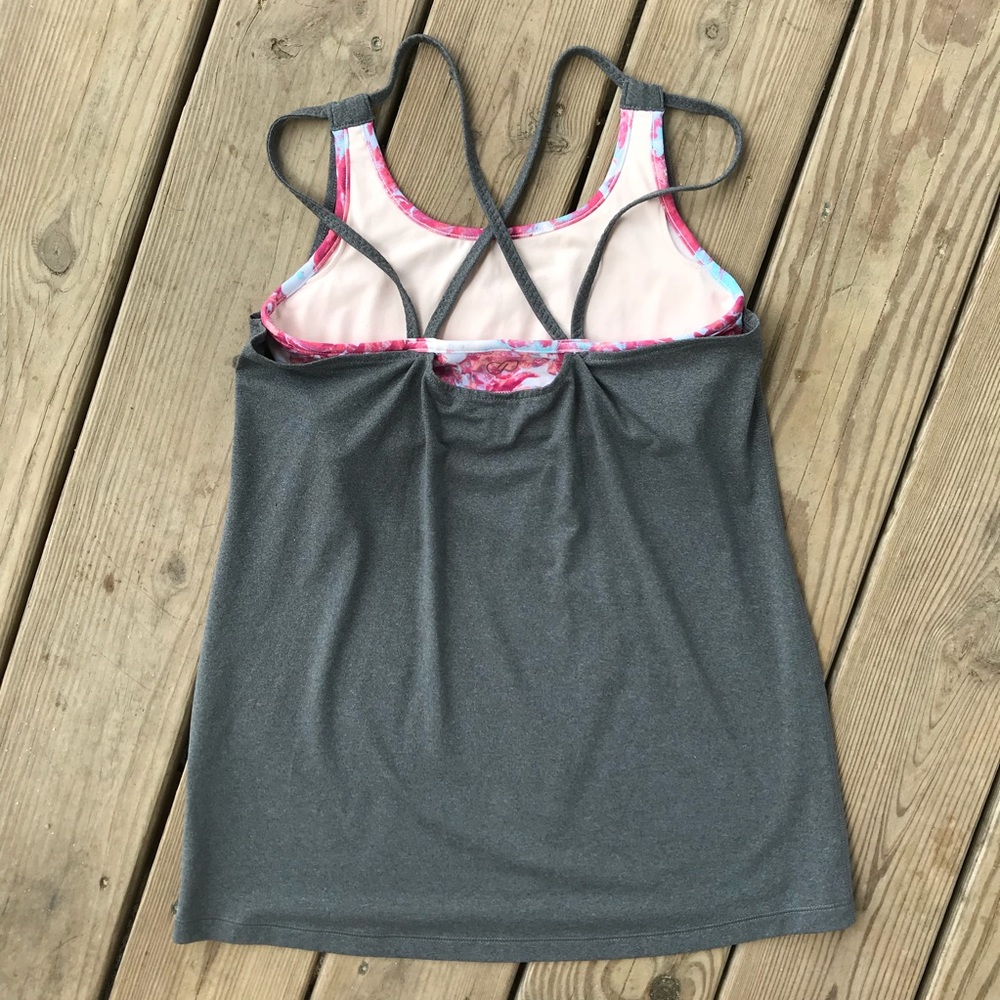 Calia Carrie Underwood Strappy Floral Bra Tank Top - Picture 4 of 8